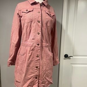 NWOT Faherty denim shirt dress organic cotton